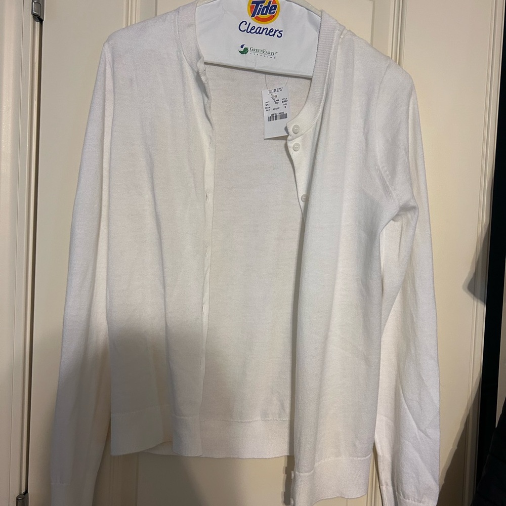 J. Crew white cardigan